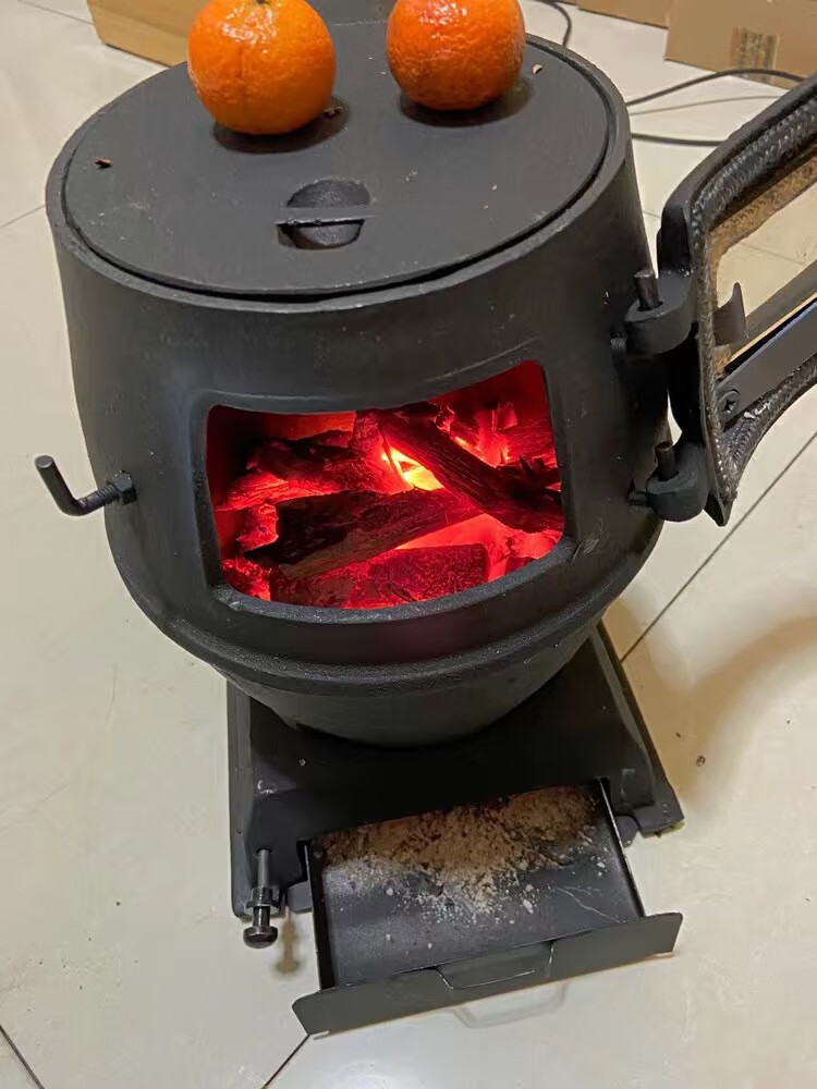 农村小型柴火取暖炉 长荣铸铁取暖炉柴煤木炭烧烤通炕火炉壁炉柴火炉