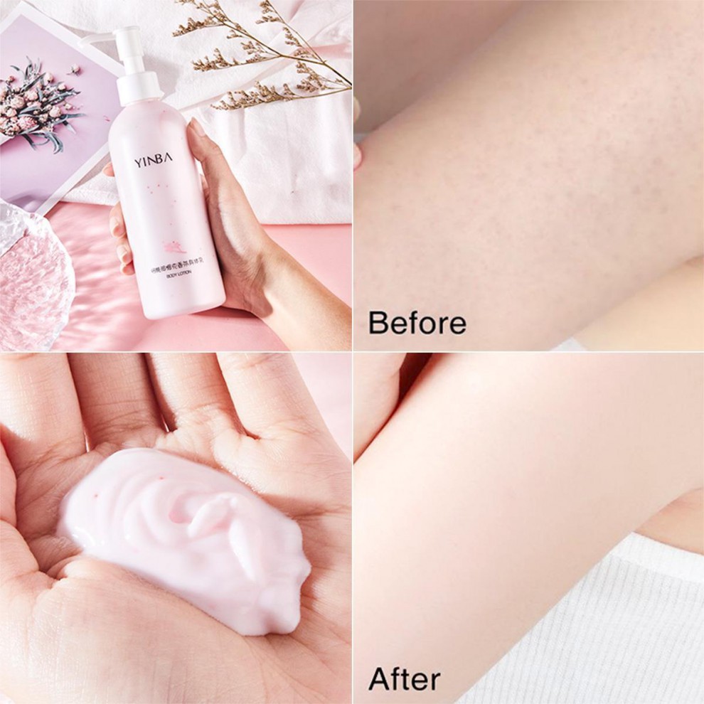 yinbayinba茵芭身体乳烟酰胺樱花香氛润肤角质保湿留香一瓶装250ml