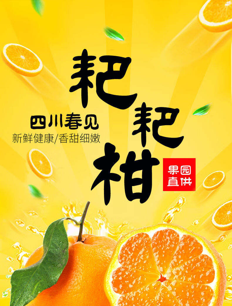丹棱特产丑橘春见耙耙柑四川粑粑干杷杷新鲜当季水果 9斤装