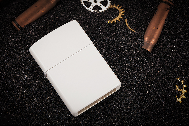 美国原装芝宝zippo煤油打火机白哑漆214专柜正品男士礼品