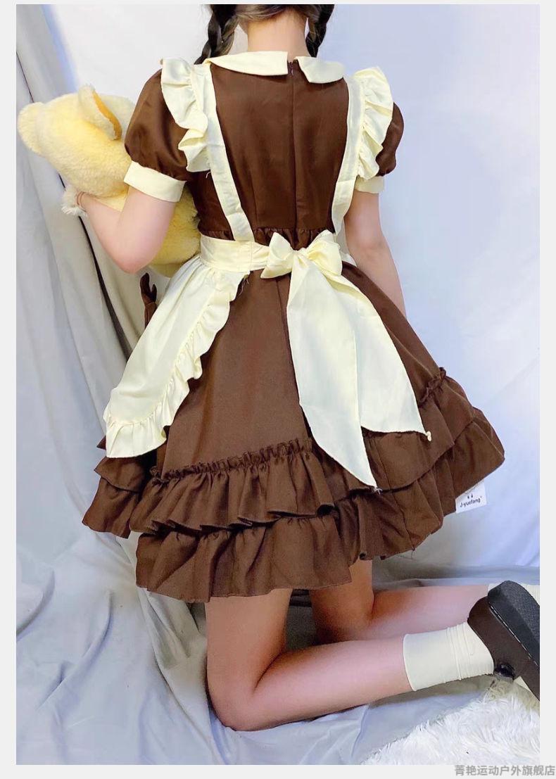 咖啡厅女仆装制服cosplay日常可爱连衣裙洋装萝莉lolita洛丽塔 米咖