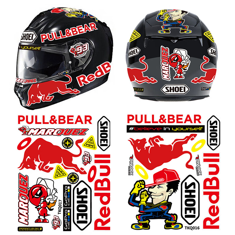 远燕agv shoei头盔贴纸防水反光摩托车改装饰ls2版画arai镜片kyt贴花