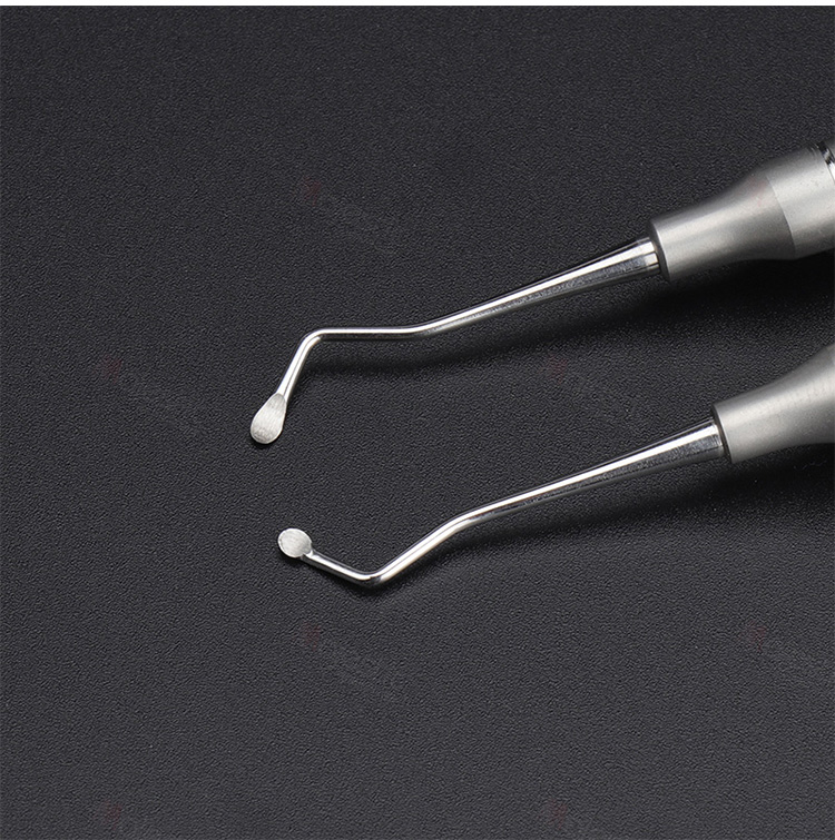 牙科工具剔挖器双头小刮匙去腐龋齿清挖勺不锈钢口腔护理器械材料