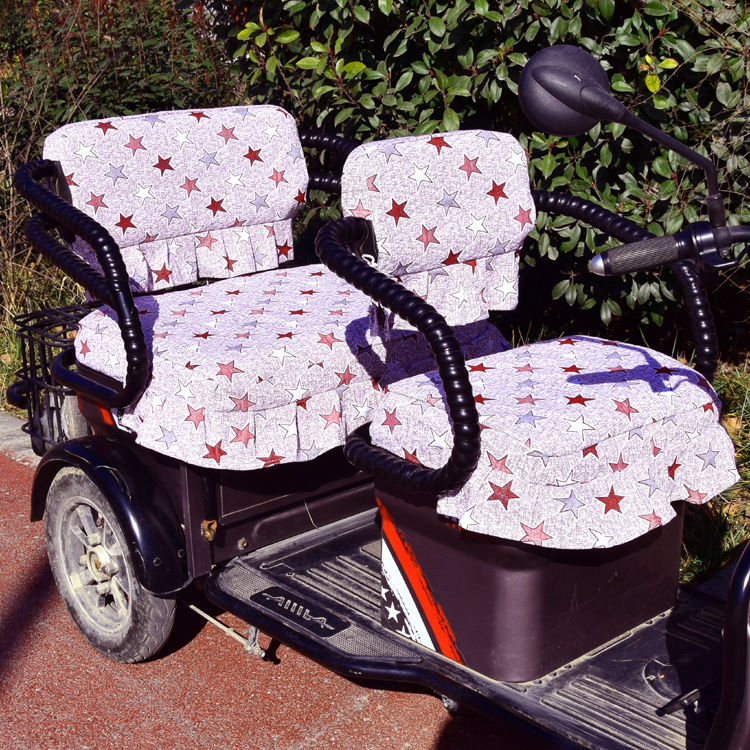 适用于雅迪电动三轮车坐垫套爱玛金鹏彭车座套小鸟新日三轮车座套坊水