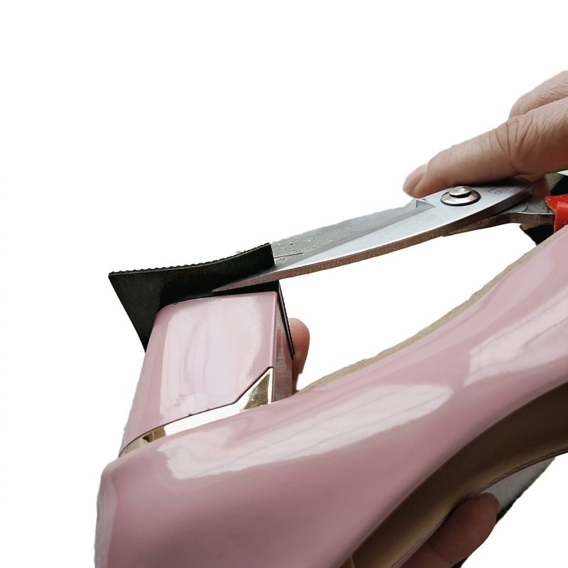 鞋后跟粗跟耐磨防滑鞋底贴牛筋贴橡胶垫消音鞋跟贴后跟防磨贴 大方块