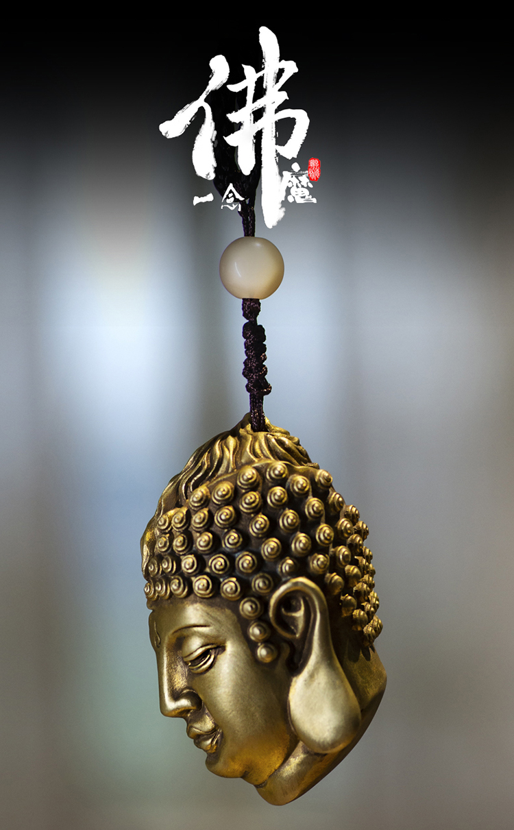 2022新品佛头摆件铜一念之间佛魔手把件随身盘玩男士解压镇纸工艺品