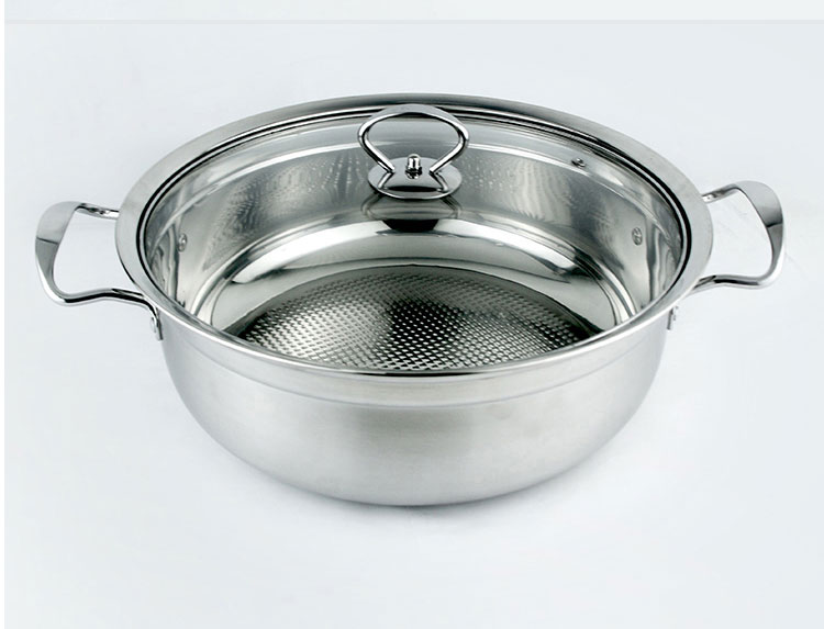 不锈钢蒸汽锅汽锅蒸汽火锅蒸煮无孔蒸锅家用桑拿锅海鲜蒸鱼锅复底双盘