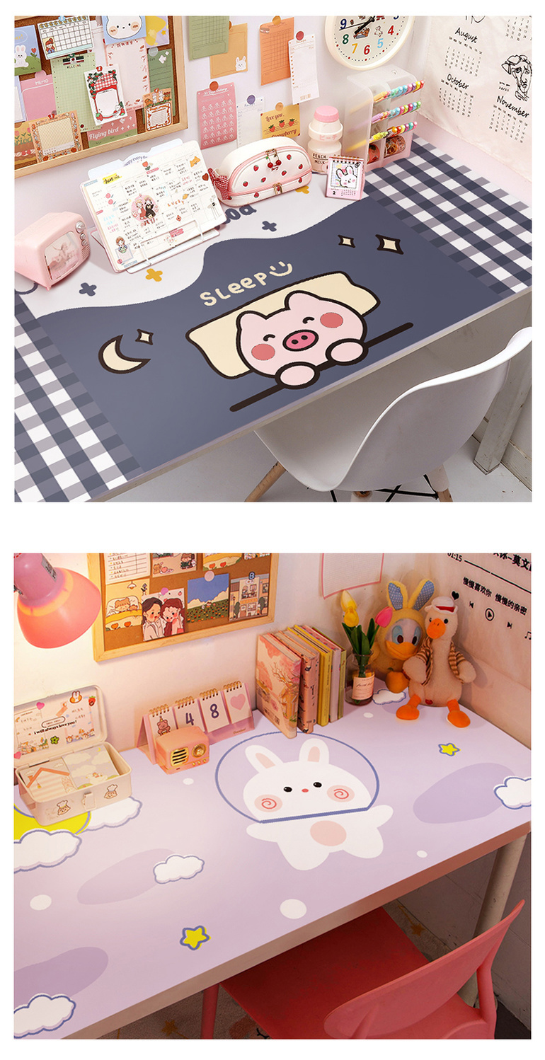 书桌防水自粘墙贴纸寝室学生宿舍装饰布置桌贴宽60cm高40cmb1草莓兔子