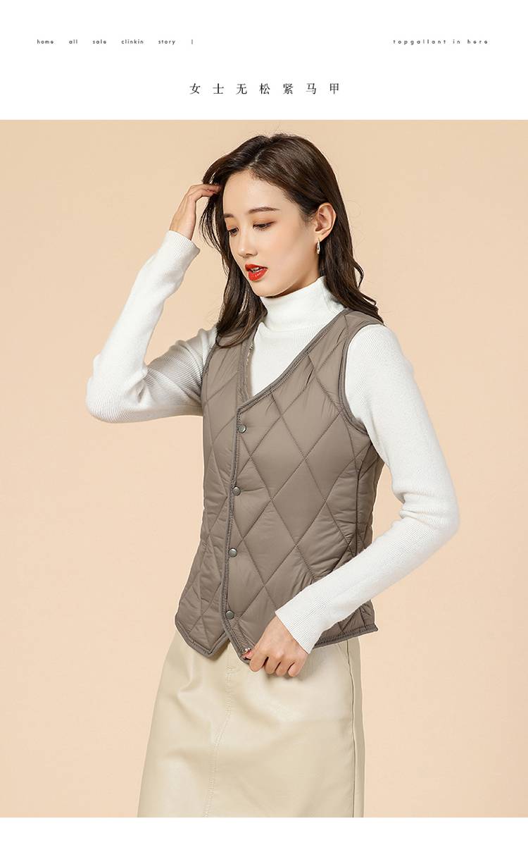 棉马甲女内穿冬季女生学生棉衣加绒修身贴身打底紧身秋冬保暖坎肩背心
