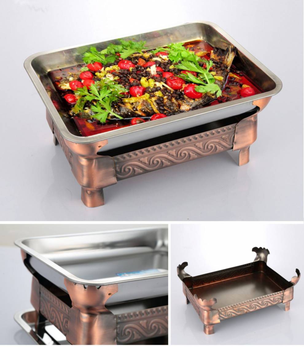 烤鱼炉 家用 烤鱼炉家用酒精诸葛长方形架子盘不锈钢餐厅烤鱼炉木炭