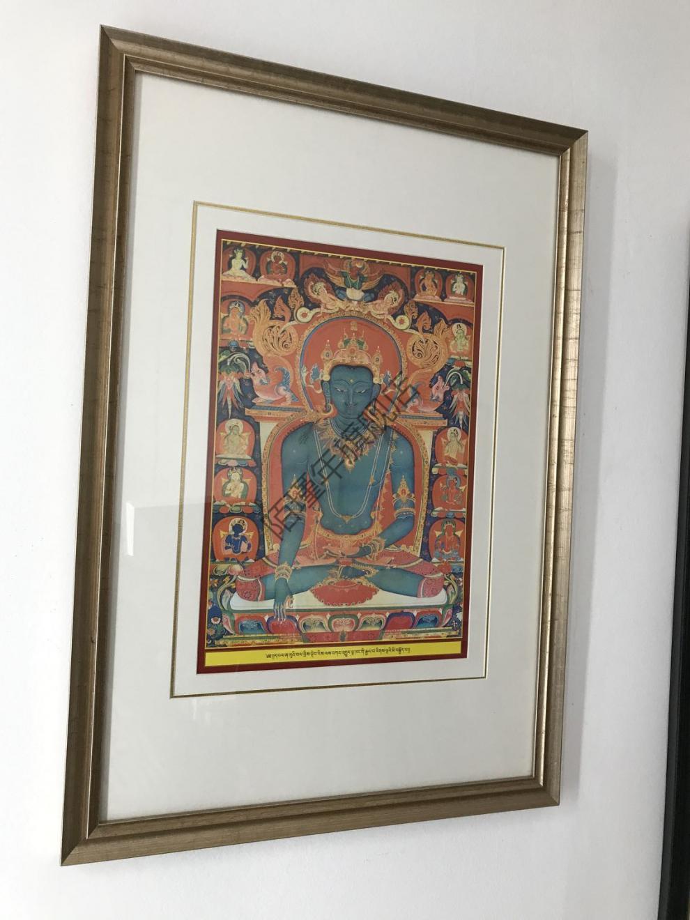 唐卡装裱框 唐卡画框佛像装裱菩萨财神坦诚唐卡裱框奢美式复古金色