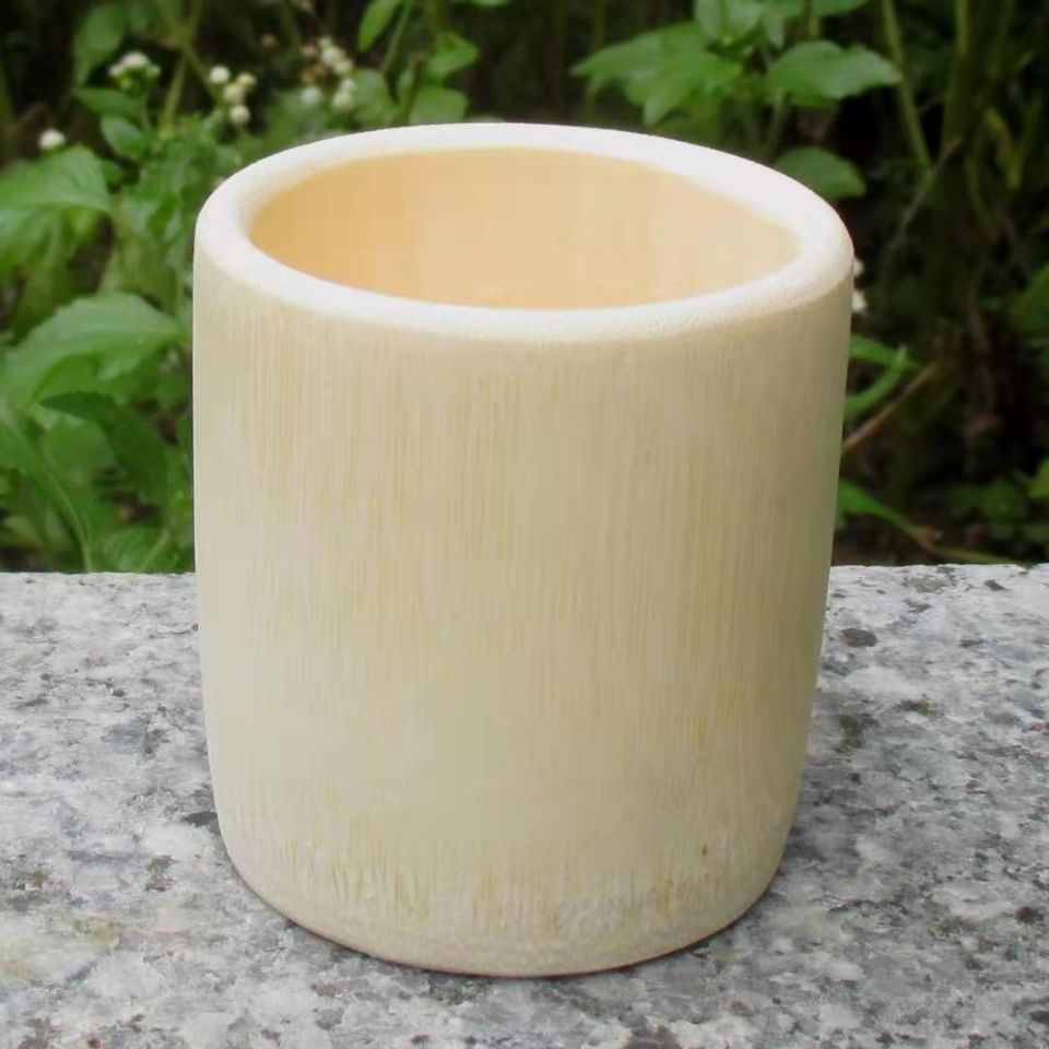 竹茶杯无漆饮水杯家用喝水杯子复古竹杯子竹酒杯竹筒酒杯子原色大竹杯