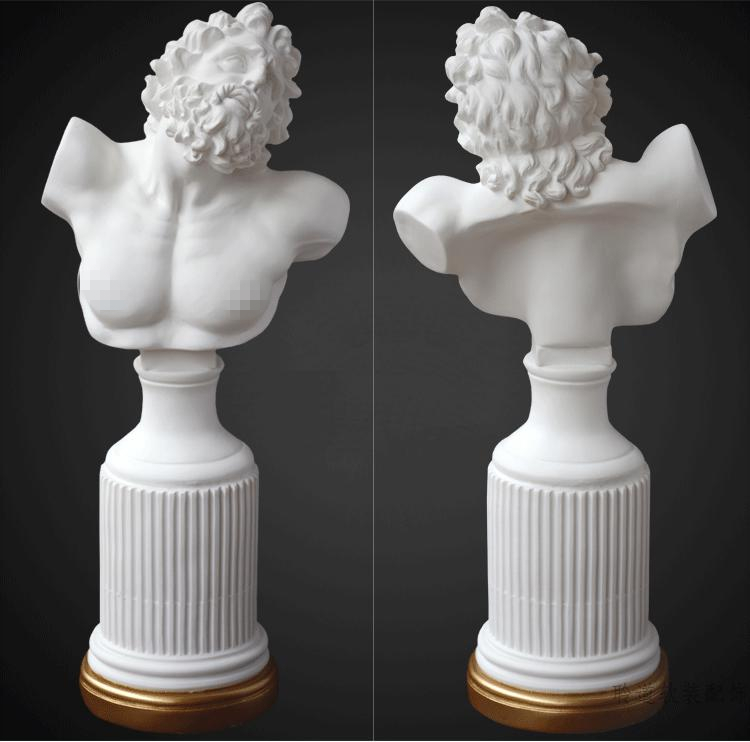 石膏像摆件天使小雕像 北欧ins人物头像迷你人像树脂雕塑创意摆设