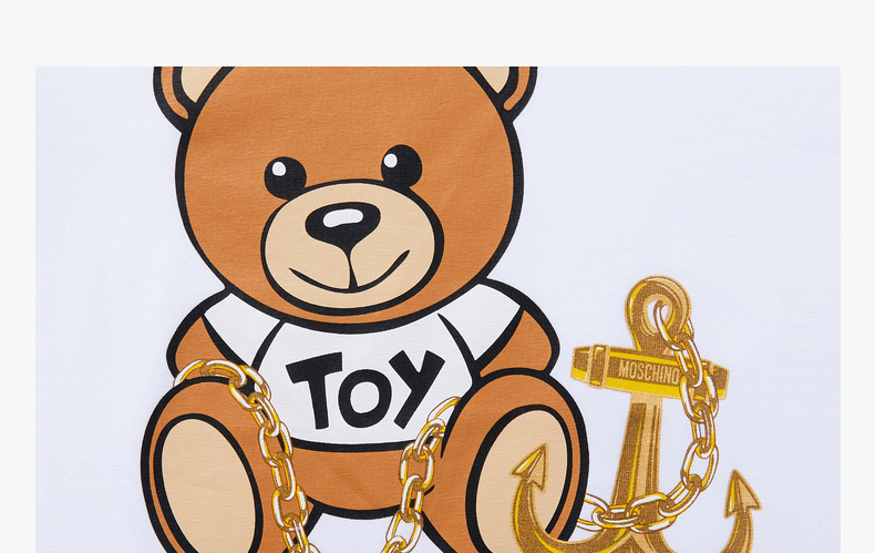 moschino 莫斯奇诺 新品 toy卡通小熊 针织t恤 短袖 粉色 hdm03p lba