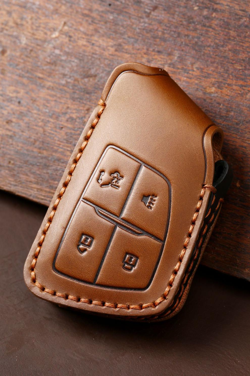 钥匙套适用于新别克昂科威高端保护汽车钥匙套包c1243键黑色c1254键