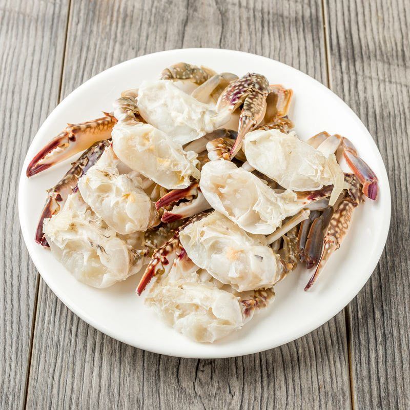 梭子蟹切蟹块个大饱满蟹肉充盈 火锅烧烤食材海鲜水产切蟹罗菲迪新
