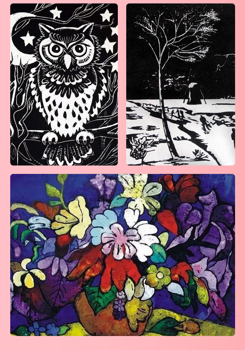 专用工具装饰纸4k8k16k彩色4开a3手工纸儿童美术d老师a3吹塑板20件套