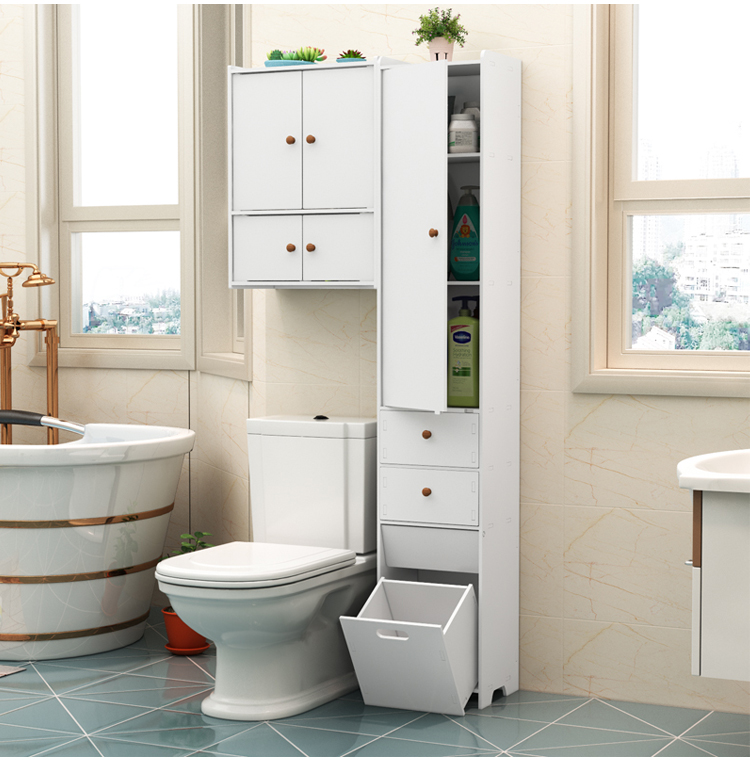 卫生间墙壁置物柜置物架马桶上方置物架洗手间吊柜免打孔厕所挂柜浴室