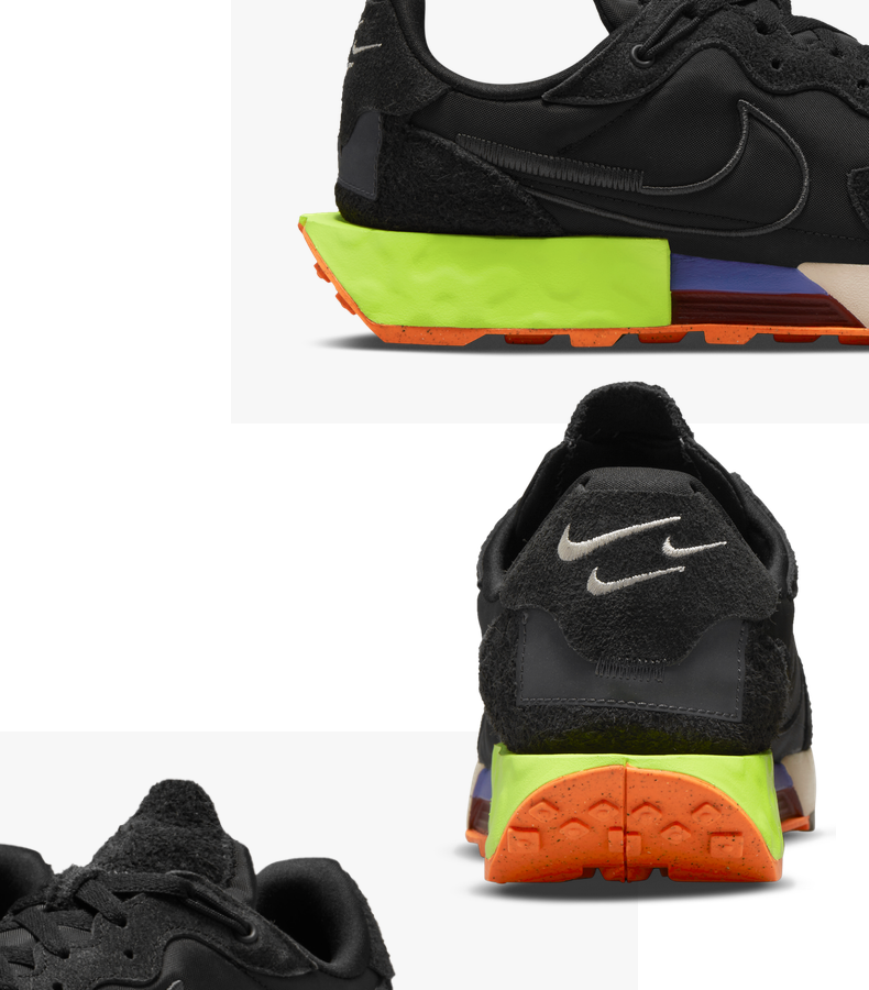 nike耐克fontanka waffle女子运动鞋耐克勾勾透气分层 001黑2f黑2f