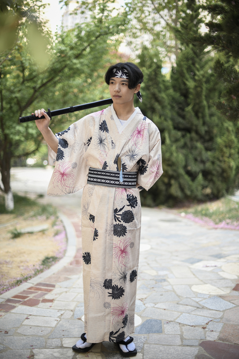 和服男和服男 日本传统古典正装 花火大会正式服装 绅士和服抗皱免