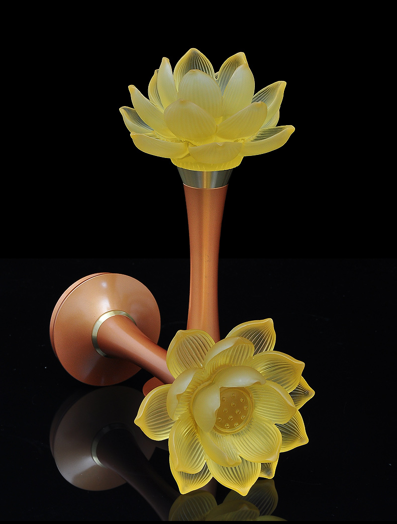 莲善堂琉璃莲花灯摆件变色佛供灯家用佛前观音供佛灯插电七彩led长明