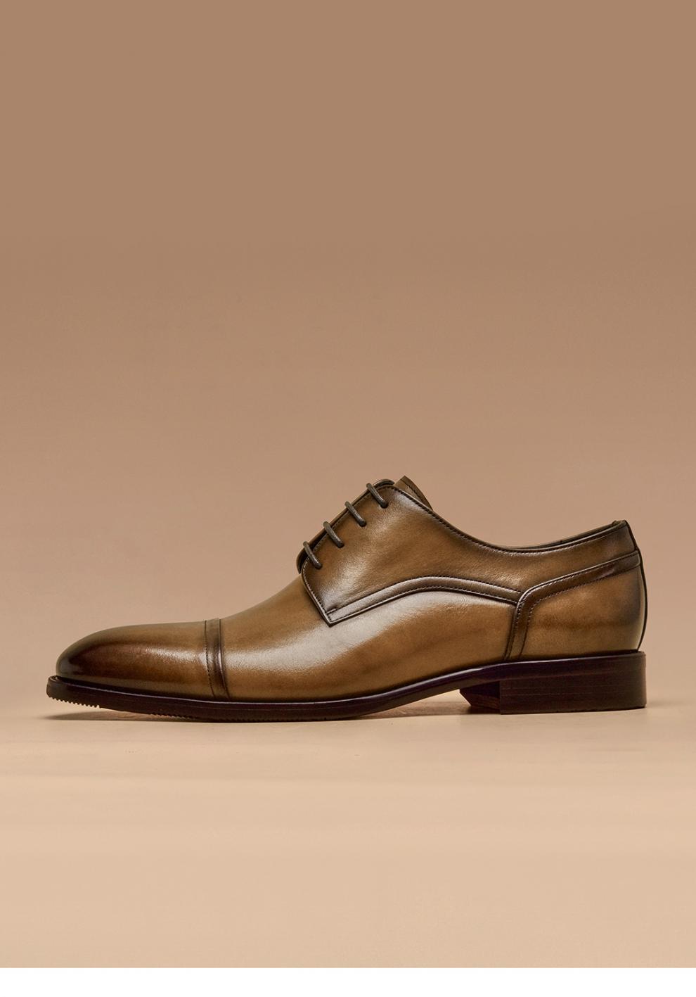 beautoday男士简约德比鞋春夏季新款皮鞋英伦复古男鞋正装皮鞋商务