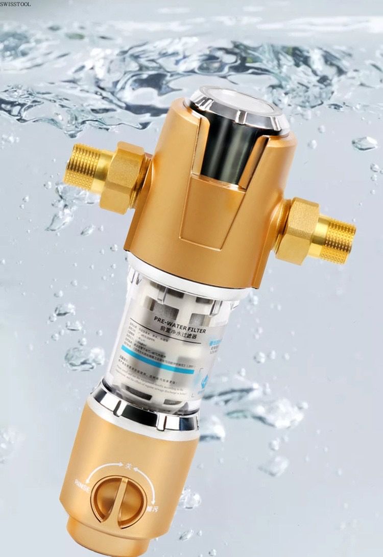 前置过滤器自来水全自动清洗家用反冲洗全屋管道滤水器中央净水器 火