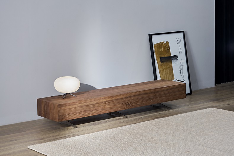 喜奇隆电视柜北欧简约现代黑胡桃木橡木小户型轻奢客厅地柜定制材质