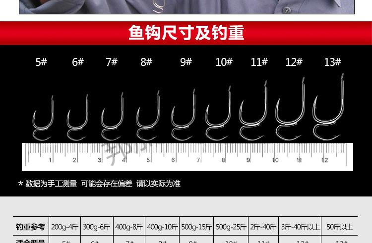 秒迪钓鱼钩伊势尼鱼钩散装套装子母双钩渔具 5号(10枚装)【图片 价格