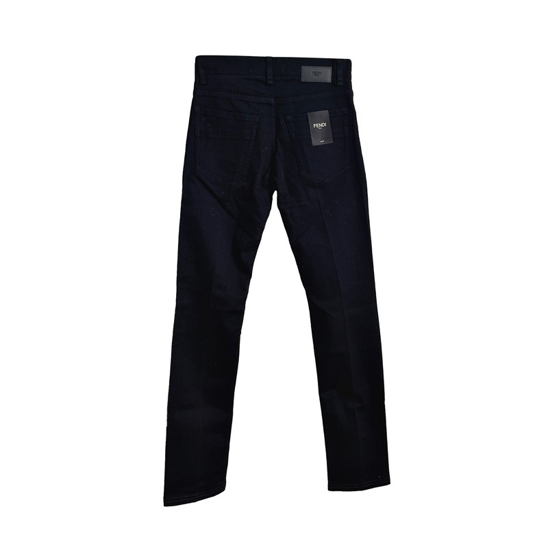 芬迪fendi老佛爷珍藏包男士黑色经典小裤脚休闲裤现货flp20194nf0qa1