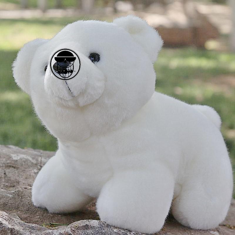 北极熊毛绒玩具海洋馆白熊熊熊玩偶小号娃娃cs白色北极熊18厘米迷你款
