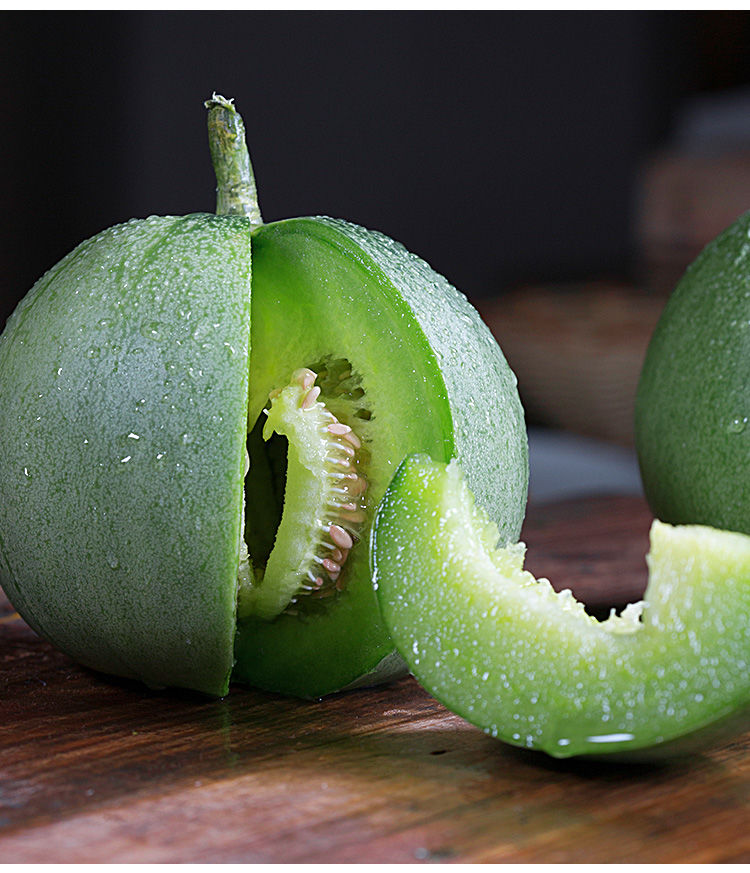 jd顺丰配送绿宝甜瓜绿宝石小香瓜蜜瓜绿皮瓜新鲜水果当