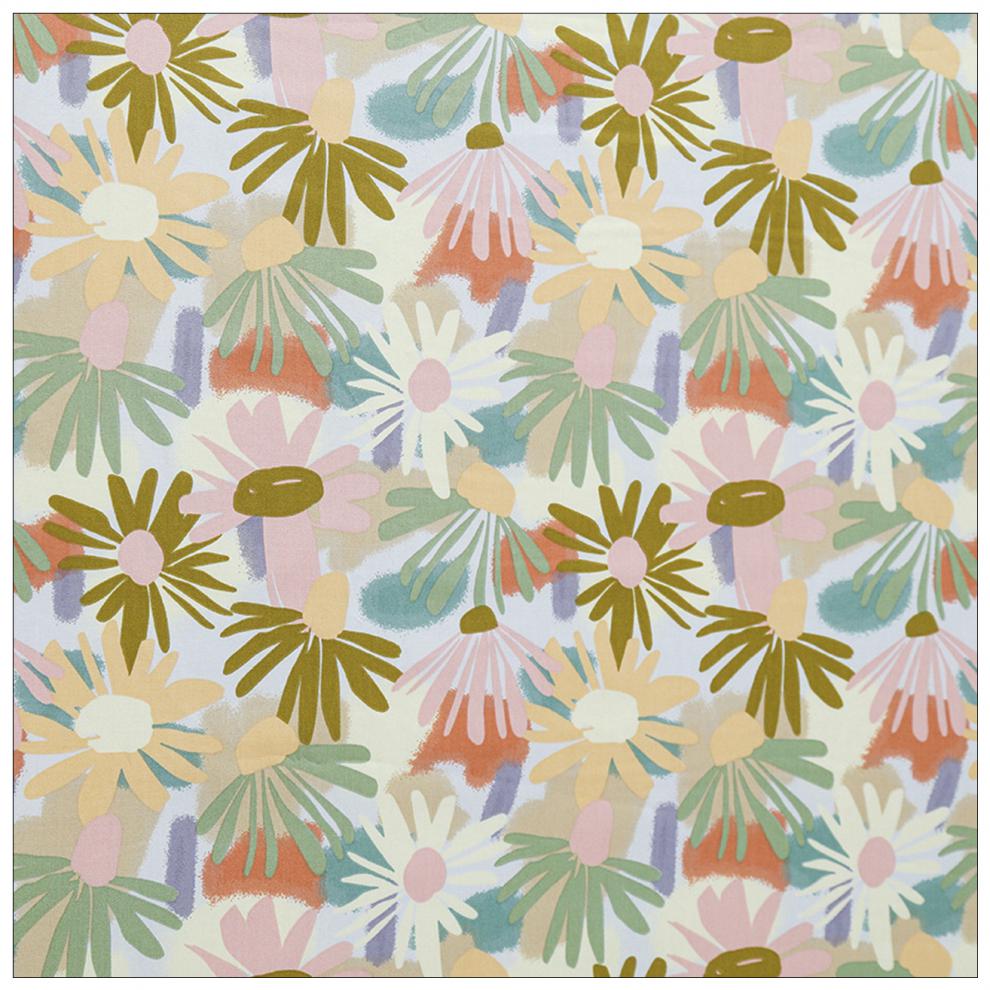 花布全棉卡通a类棉布豆豆毯布料印花棉布婴儿床单毯子布料狮子长颈鹿