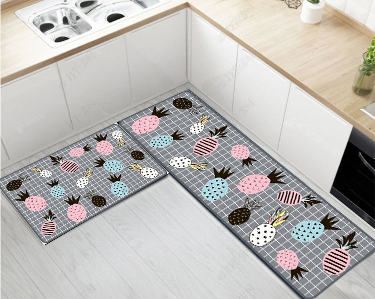 布欧格厨房地垫吸水防滑吸油脚垫门垫门口进门垫厨房垫子可水洗大理石