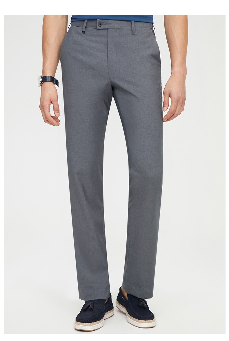 凉感系列九牧王西裤男2021春夏季新款抗皱舒适西装裤商务垂顺西服裤