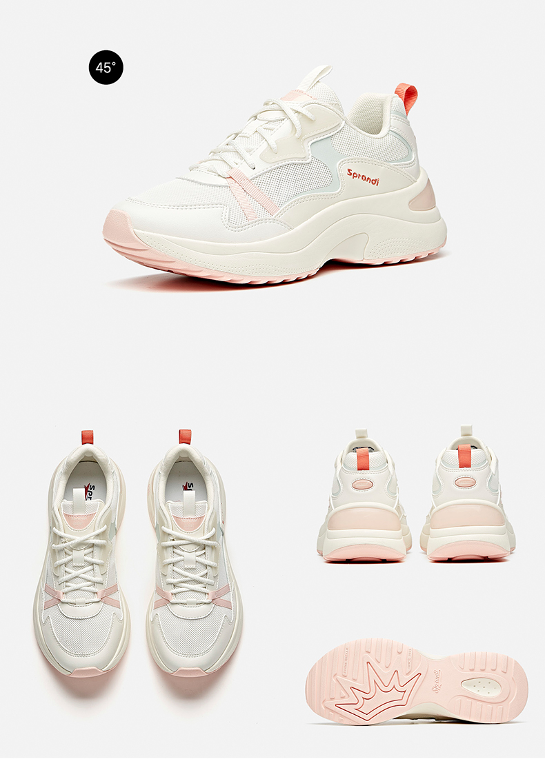 sprandi斯潘迪qq糖丨运动鞋女鞋春季新款厚底休闲鞋增高运动鞋藕灰裸