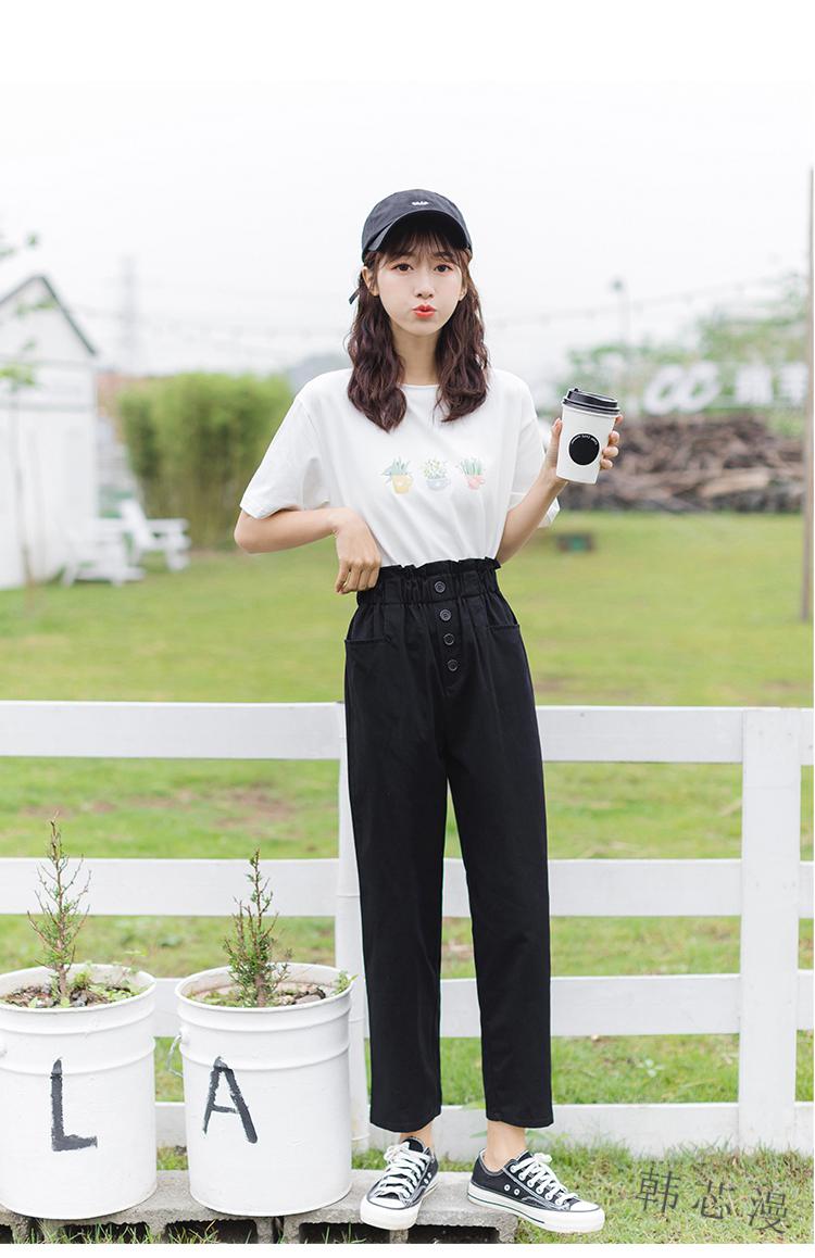 韩芯漫时尚女生休闲套装女夏季女学生韩版宽松少女初中生女装中学生