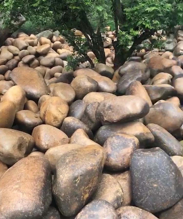 奧瑞利安石桌石凳鵝卵石庭院戶外花園公園整塊頭桌椅石材功夫茶桌石雕