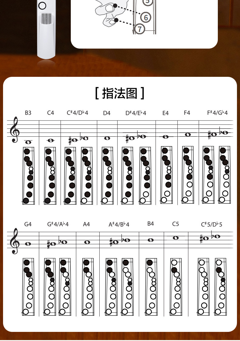 罗兰电吹管音阶指法图片