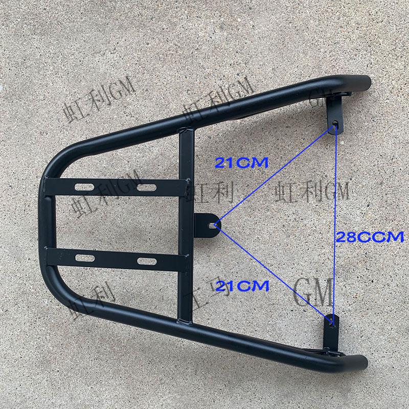 7，TNBROTHERS電動車後尾架電瓶車貨架雅迪台鈴愛瑪加裝後備箱支架已經尾箱架子 雅迪E8黑色加厚尾架