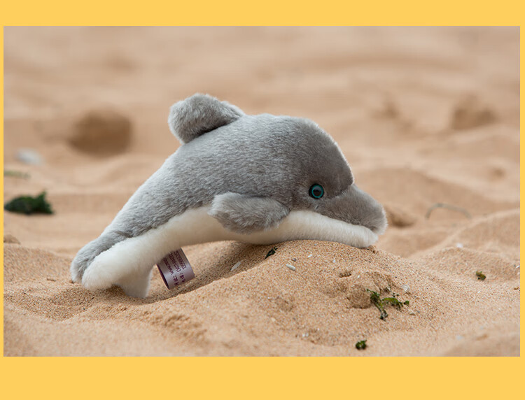 小海豚公仔毛绒玩具可爱迷你海豚玩偶海洋馆鱼娃娃雪屋窝超萌小号