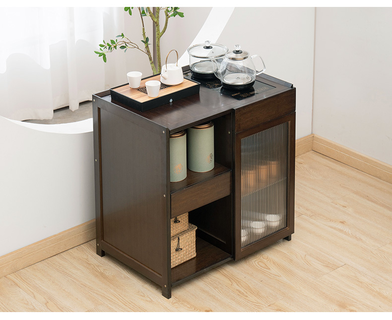 茶柜茶水柜立式茶水柜家用小茶台煮茶烧水泡茶一体办公室茶边柜茶叶