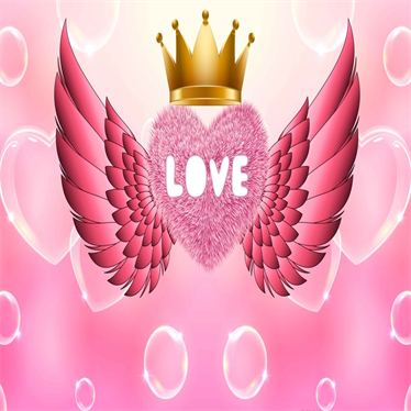 可狄(kedi) 粉色翅膀直播背景布3d立体直播间拍照摄影主播背景墙 明