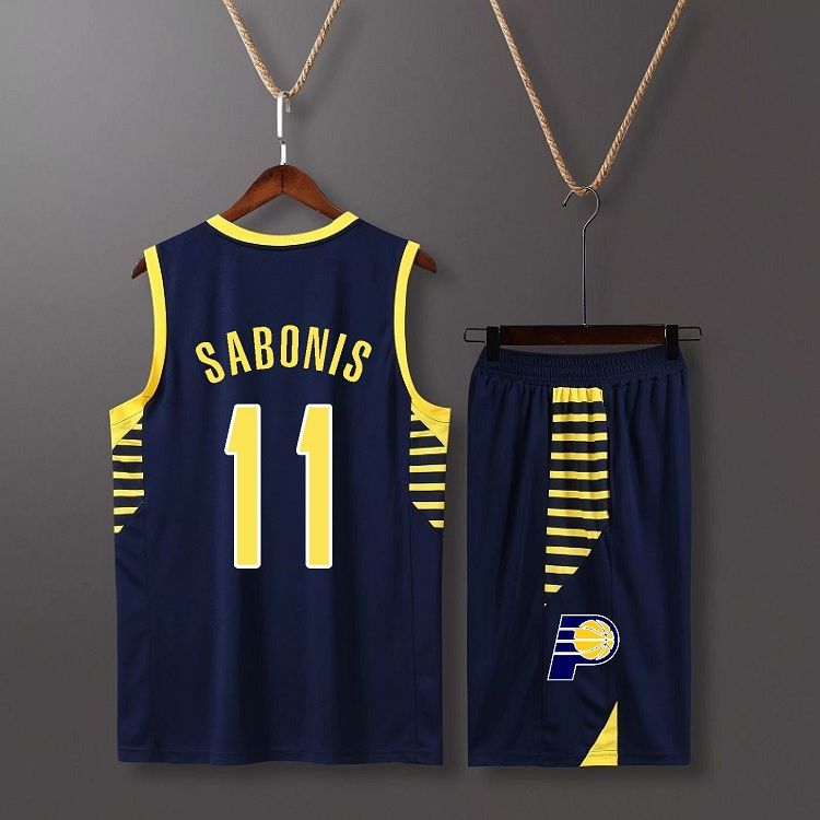 腾讯体育旗舰店同款步行者篮球服4号13保罗乔治33球衣儿童套装学生