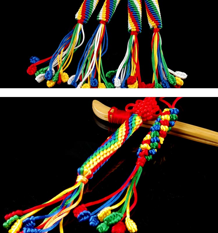 法雀金刚结车挂挂件挂件藏传西藏藏式纯手工编织系列小方带结