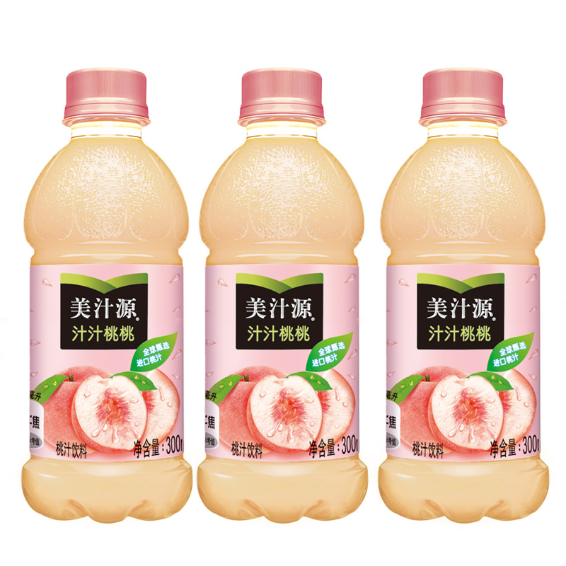 上海可发 出品美汁源果粒橙酷儿汁汁桃桃整箱300ml迷你装饮料 300ml