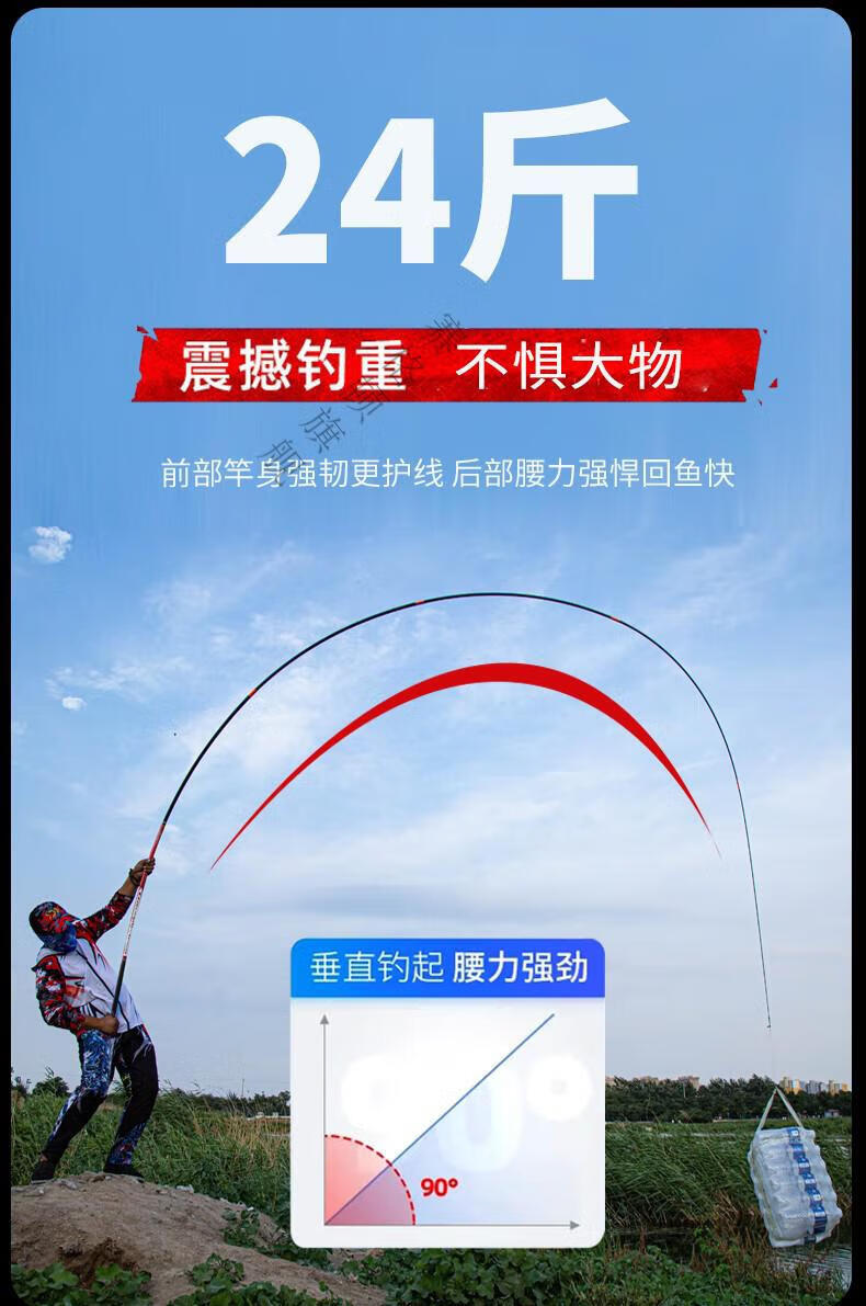 2022新款魔兽鱼竿赤焰 魔兽赤焰青鱼竿超硬暴力大物杆19调青鲟鱼竿