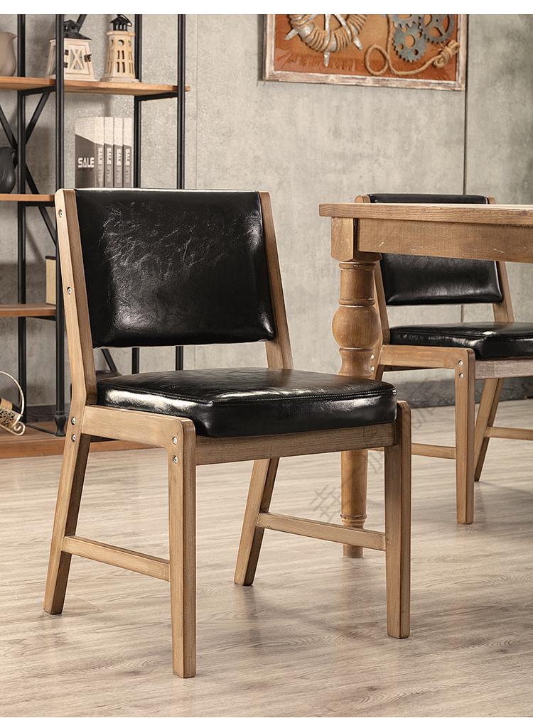 餐椅现代简约家用北欧餐厅实木椅子靠背凳子软包书桌椅休闲办公椅