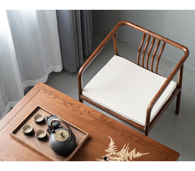 新中式实木小茶桌椅组合禅意小茶台书桌餐桌长桌方桌 白蜡木原木色0