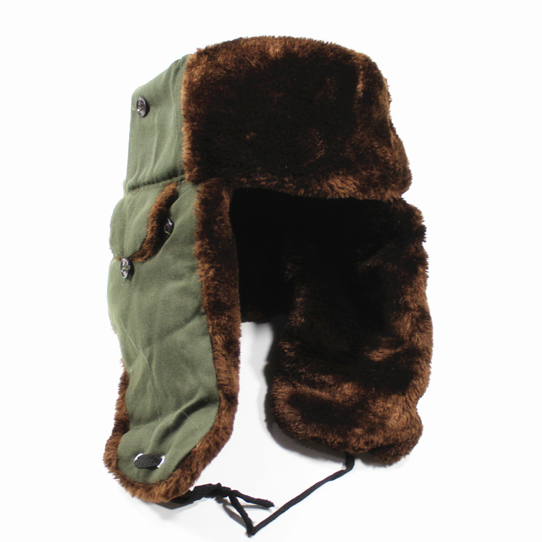 防风防寒护耳帽东北帽火车头帽保暖舒适黄绒加厚棉军帽均码帽围5859cm